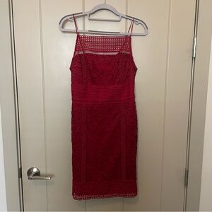 Topshop Red Lace Dress